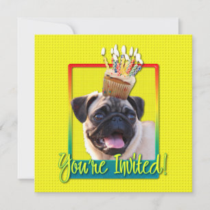 Torta de invitación - Pug