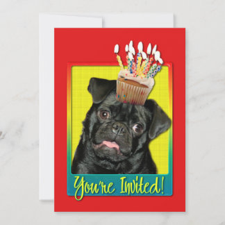 Torta de invitación - Pug - Ruffy