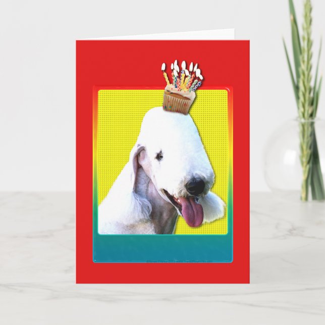 Torta de invitaciones - Bedlington Terrier (Anverso)