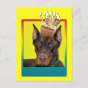 Torta de invitaciones - Doberman - Rojo - Rojo