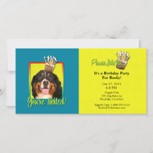 Torta de invitaciones - Perro de montaña de Berna