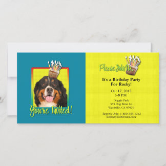 Torta de invitaciones - Perro de montaña de Berna
