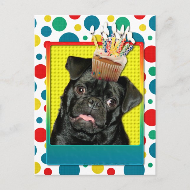 Torta de invitaciones - Pug - Ruffy (Anverso)