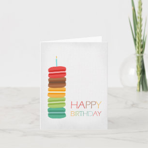 Torta de la pila de Macaron - tarjeta de