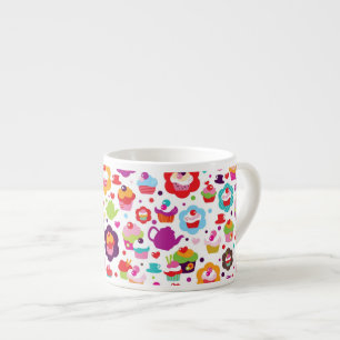 Torta de la taza y pote lindos del té