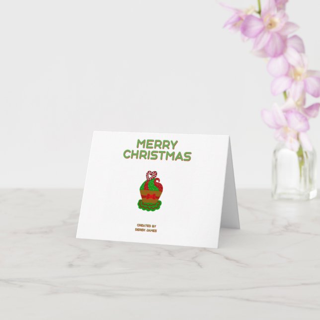 Torta de navidad Pequeña Tarjeta de Saludo Horizon (Orquídea)