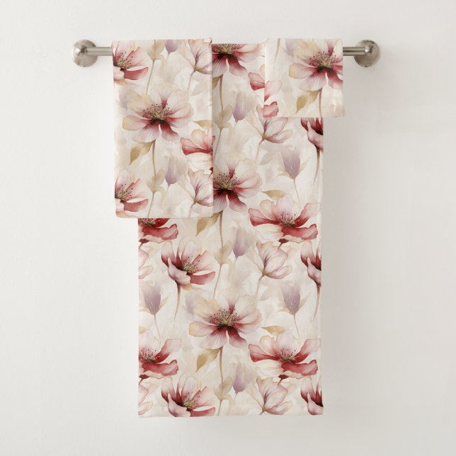 Torta Nupcial Floral Lavanda Crema Borgoña (In situ)