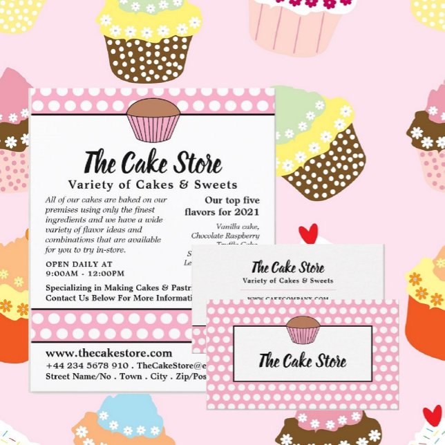 Torta rosada y punto de polka, publicidad de tiend (Subido por el creador)