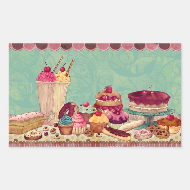 Torta y helado para Pegatinas (Anverso)