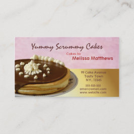 Tortas deliciosas rojas y tarjeta de visita