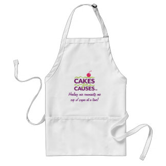 Tortas para el delantal del logotipo de las causas