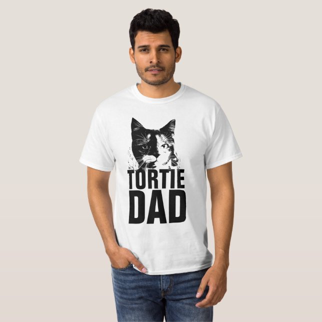TORTIE tortoiseshell CAT Camisetas DAD (Anverso completo)