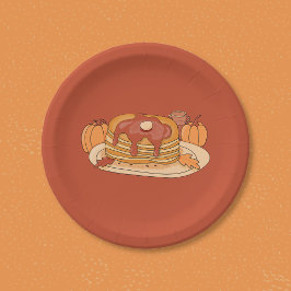 Tortitas con Especias de Calabaza Plato de Papel M