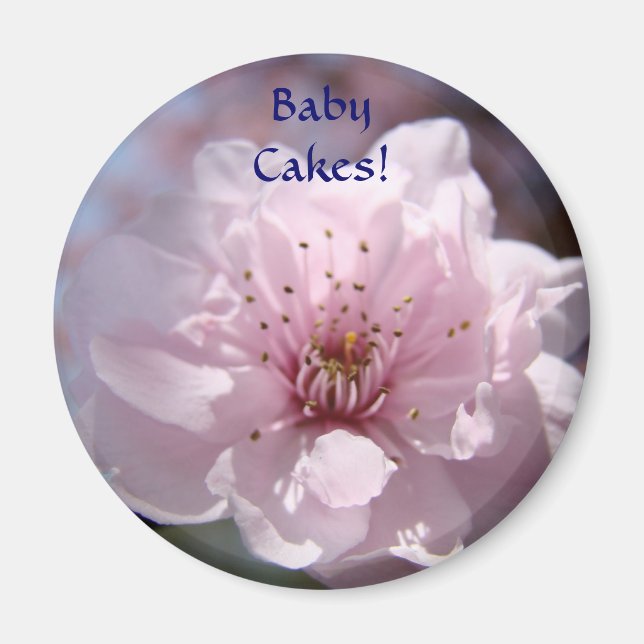¡TORTITAS DE BEBÉ! Imán Flores Rosadas Magnéticos  (Frente)
