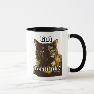 Tortitude conseguido taza combinada con el gato de
