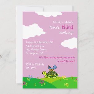 Tortoise and Bird - Invitaciones para el cumpleaño