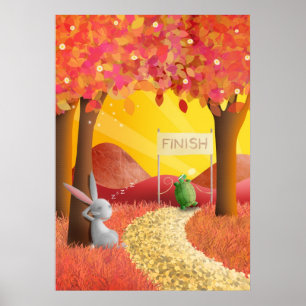 Tortoise y hare 2 - impresión poster