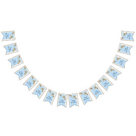 Tortuga azul/bebé Baby Shower, pancarta de cola to