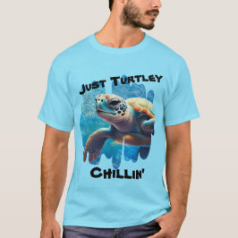 Tortuga chillón de mar cierra camiseta