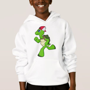 Tortuga como corredora con gorra