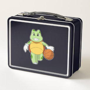 Tortuga como jugador de baloncesto con baloncesto.