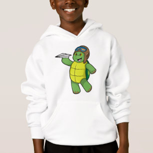Tortuga como piloto con plano de papel