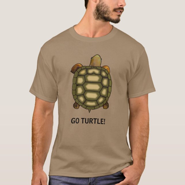 Tortuga con camiseta editable Go Turtle Textos (Anverso)