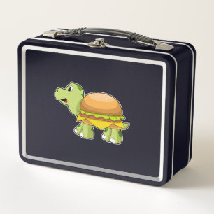 Tortuga con caparazón como hamburguesa. PNG