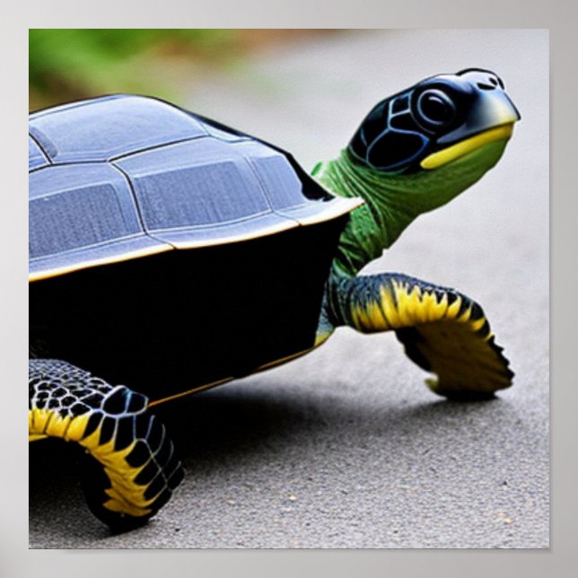 Tortuga con Metalizado concepto de arte (Frente)
