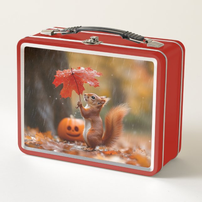 Tortuga con paraguas de hojas - Lluvia otoñal (Anverso)