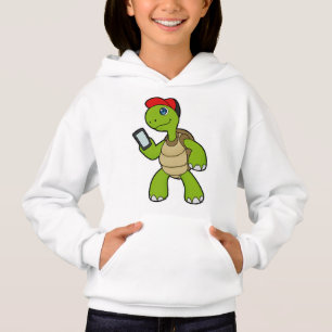 Tortuga con teléfono y Gorra