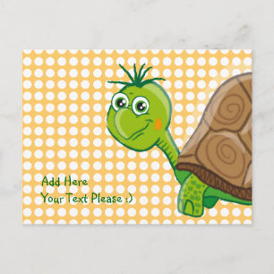 Tortuga Cuta - postal de las burbujas verdes