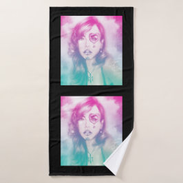 Tortuga de baño ilustrada y colorida - Arcoiris