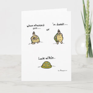 Tortuga de la yogui de la tarjeta de felicitación