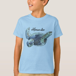 Tortuga de mar animal personalizada de la camiseta