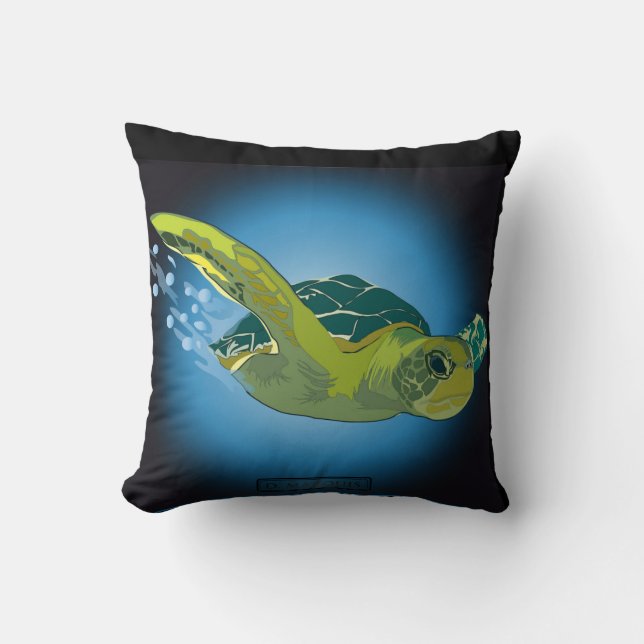 TORTUGA DE MAR DE ENCARGO DE LA ALMOHADA DE TIRO (Anverso)