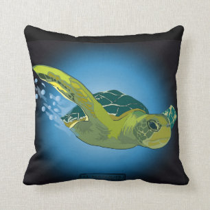 TORTUGA DE MAR DE ENCARGO DE LA ALMOHADA DE TIRO