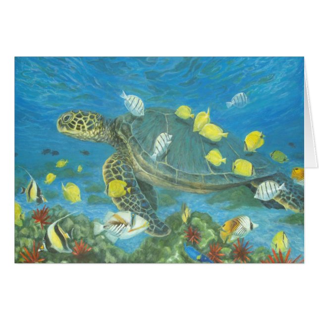 Tortuga de mar de Hawaii con fis del filón (Anverso (Horizontal))