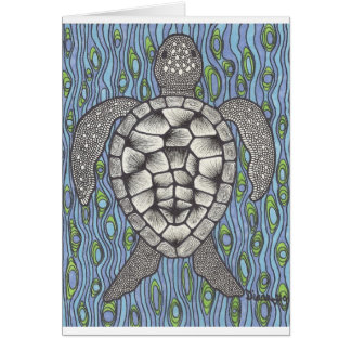 Tortuga de mar en azul
