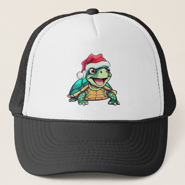 Tortuga de Navidades con sombrero de Santa (Anverso)