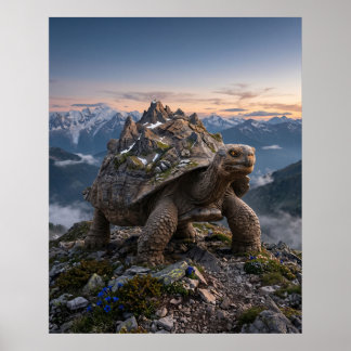 Tortuga de Piedra Arte Antiguo de Montaña