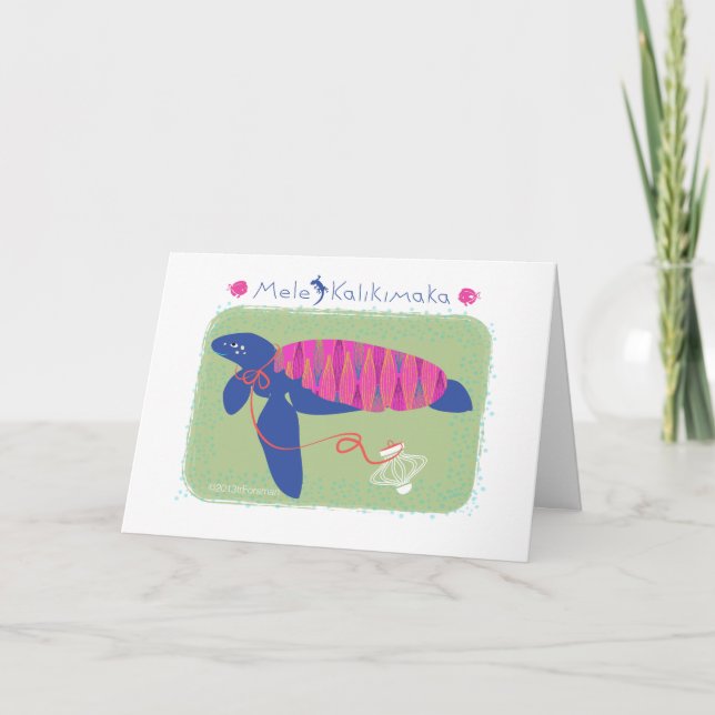 Tortuga del navidad de Mele Kalikimaka /Merry (Anverso)