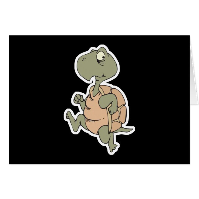 tortuga divertida corriendo (Anverso (Horizontal))