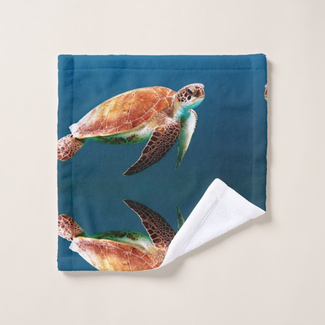 Tortuga En Mar Azul (Toallita)