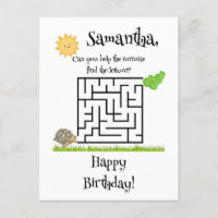 Tortuga encuentra la lechuga, tarjetas postales de