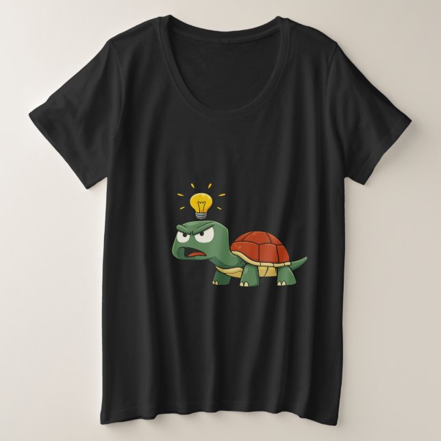 Tortuga Enojada con Idea Brillante (Anverso del diseño)