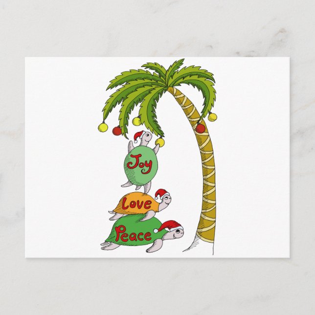 Tortuga hawaiana Santas del navidad (Anverso)