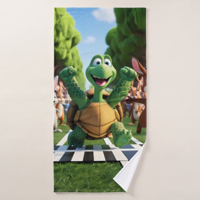 Tortuga la ganadora. (Toalla de baño)