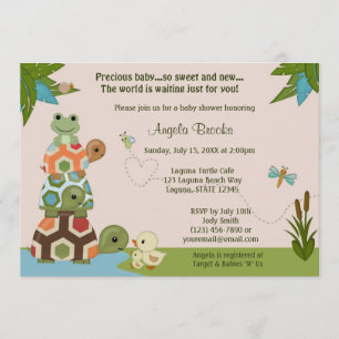 Tortuga Laguna Baby Shower Invitación LTC