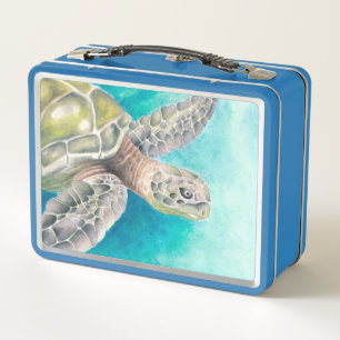 Tortuga marina color de agua verde